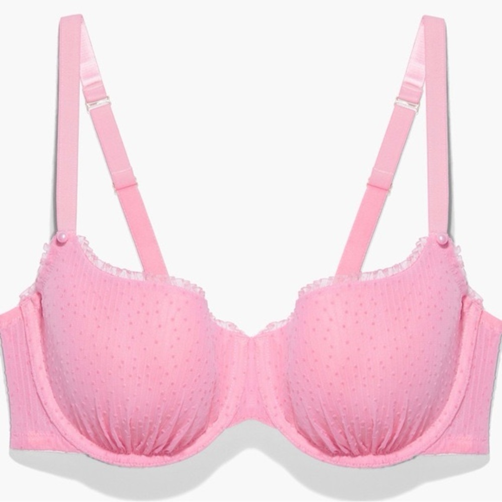 Savage x Fenty Pink Back to‎ the Boudior Balconette Bra Sz. 36DDD